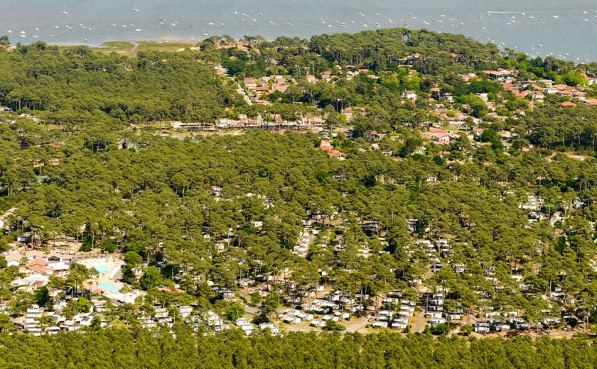 Vue aérienne camping Les Embruns